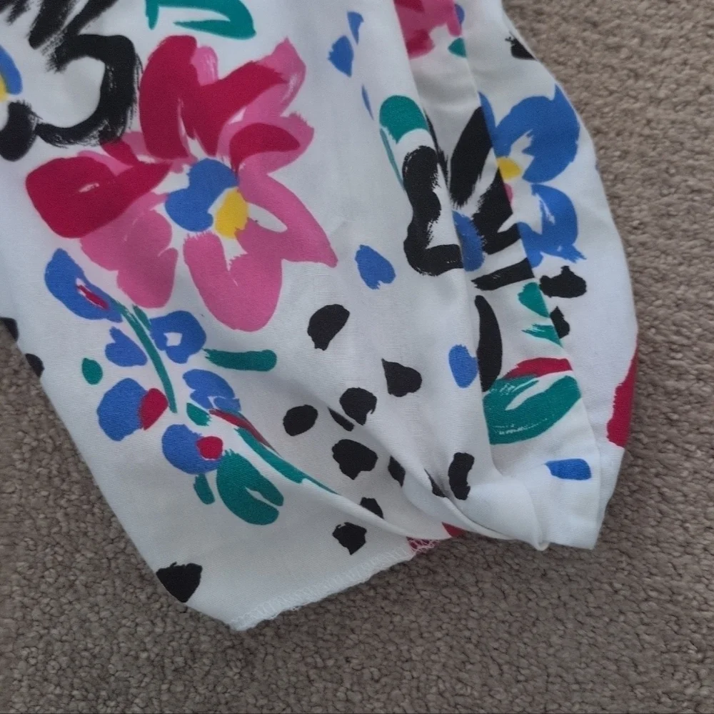Wee Clancy For Hanna Anderson Multi Colored Floral Girls Romper